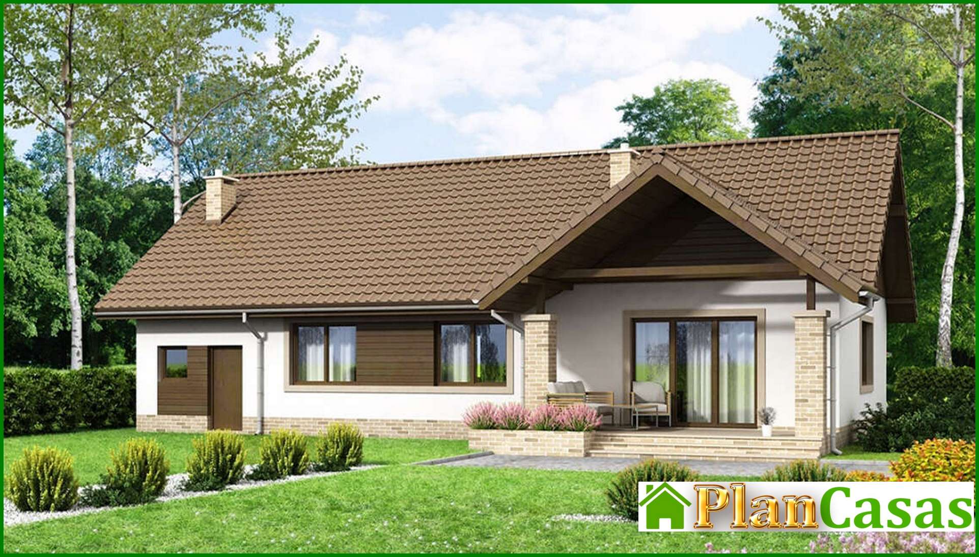 Visualization gallery - Three-bedroom one-story house project