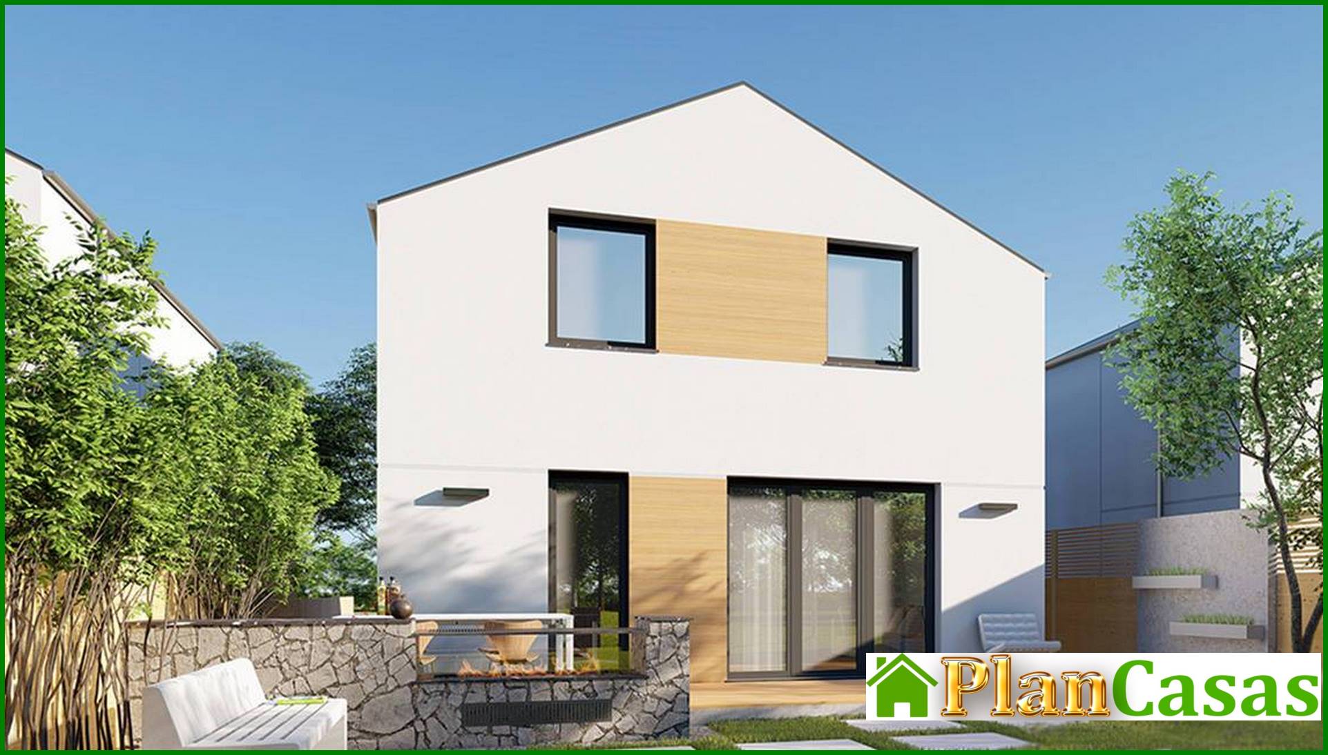 Visualization gallery - Modern two-story cottage with three bedrooms