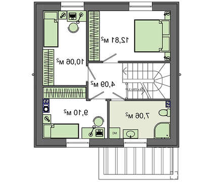 Visualization gallery - Modern two-story cottage with three bedrooms