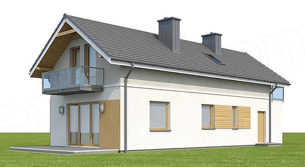 Visualization gallery - Two-story house with balconies for a narrow plot