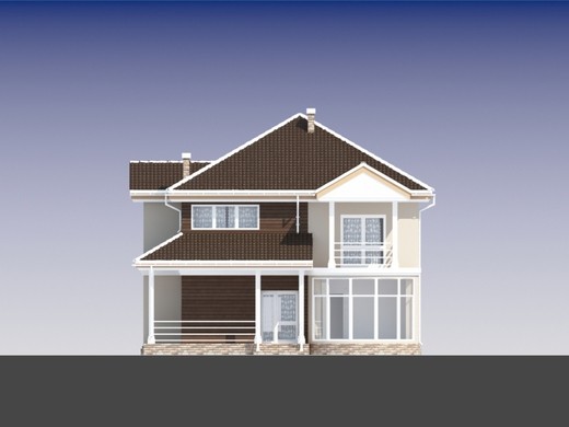 Visualization gallery - Stylish unusual two-story mansion