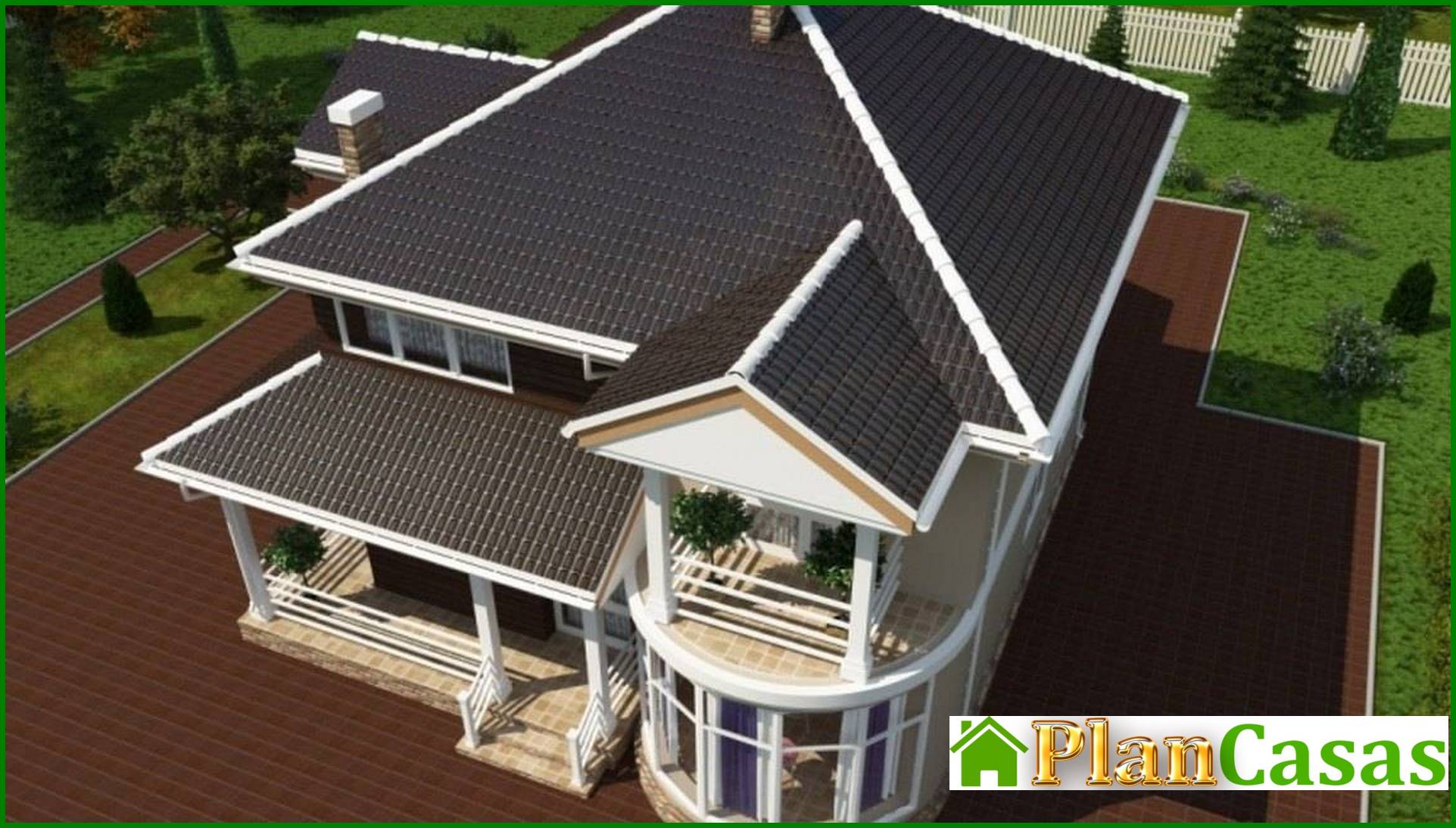 Visualization gallery - Stylish unusual two-story mansion