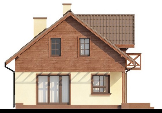 Visualization gallery - House project with a garage, a beautiful attic and a side terrace