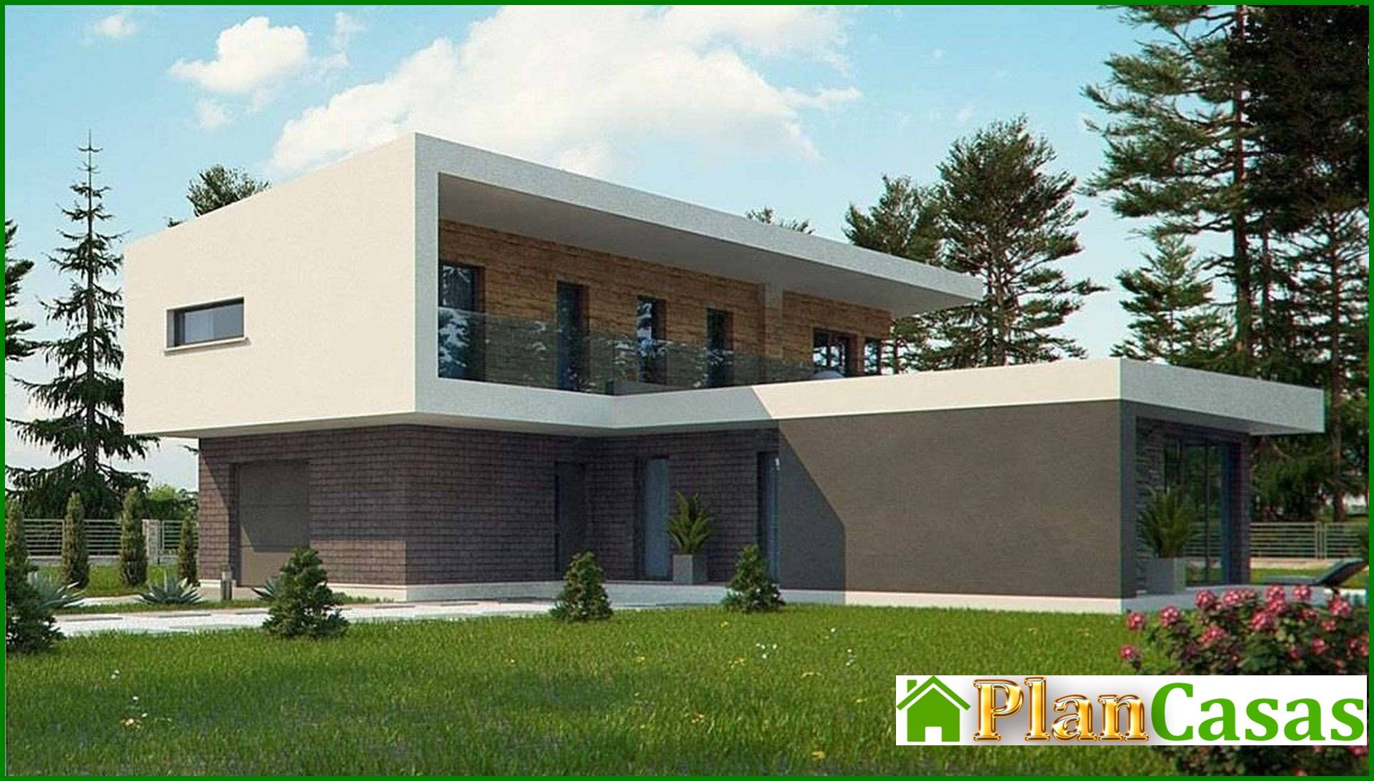 Visualization gallery - Original T-shaped house in a modern style