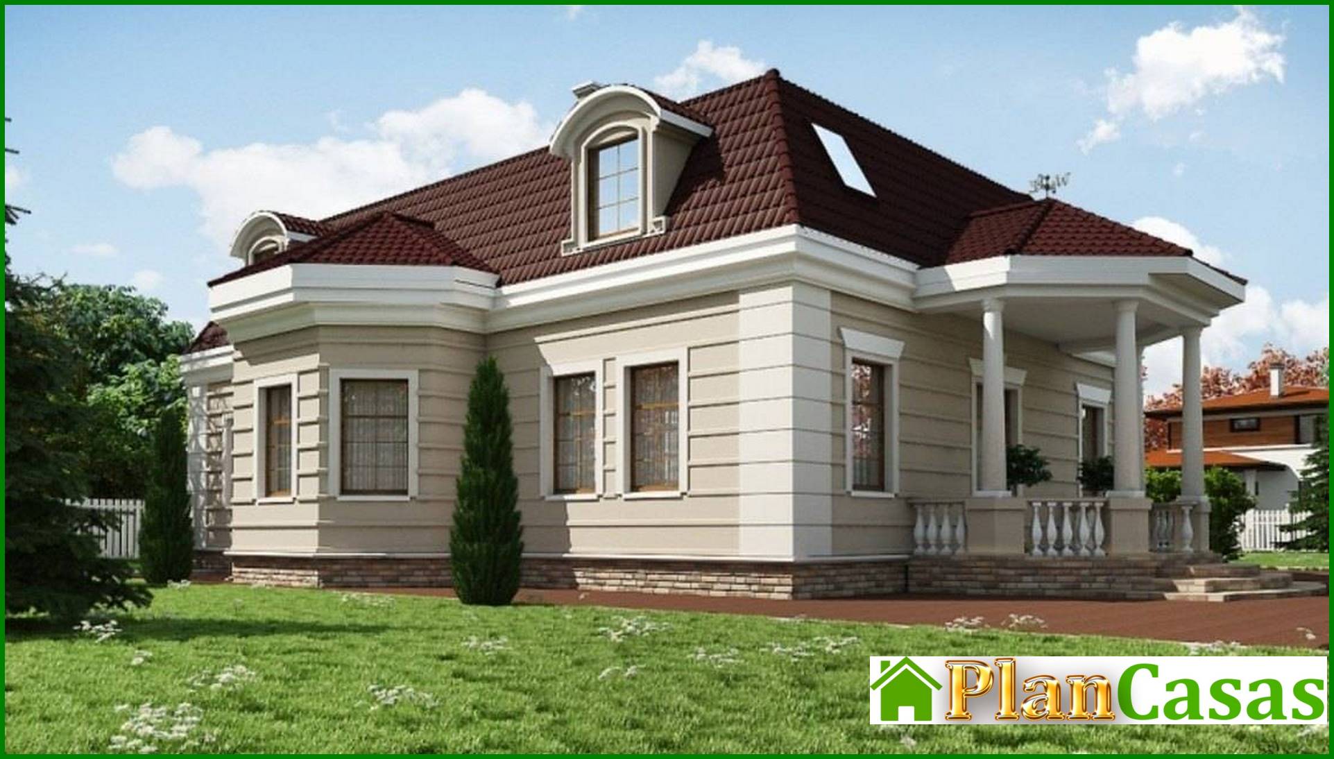 Visualization gallery - Chic villa design in a classic style