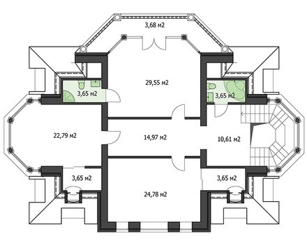 Visualization gallery - The project of a four-story mansion