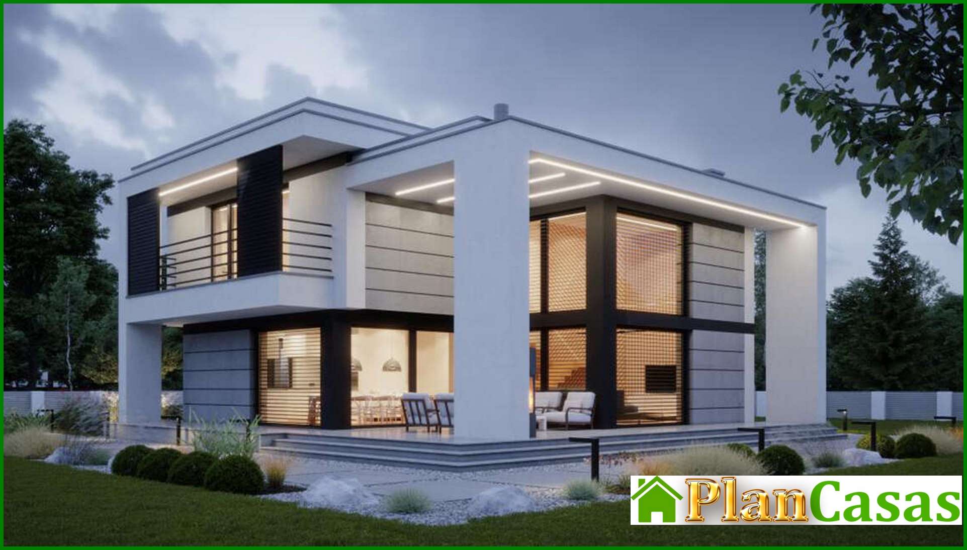Design of a modern stylish house house plan