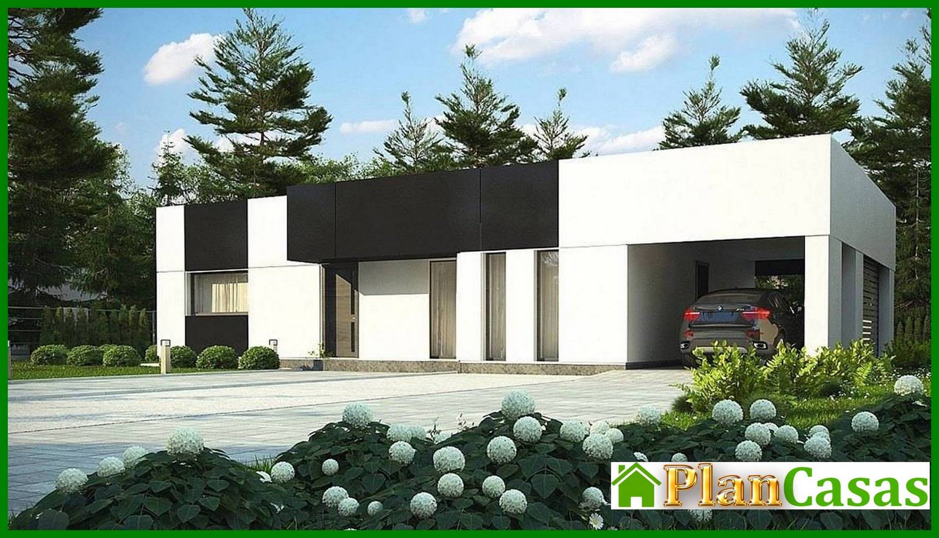 Visualization gallery - One-story project for a narrow site