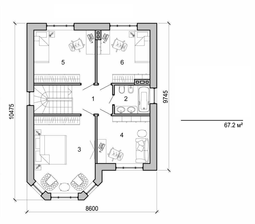Visualization gallery - Two storey house