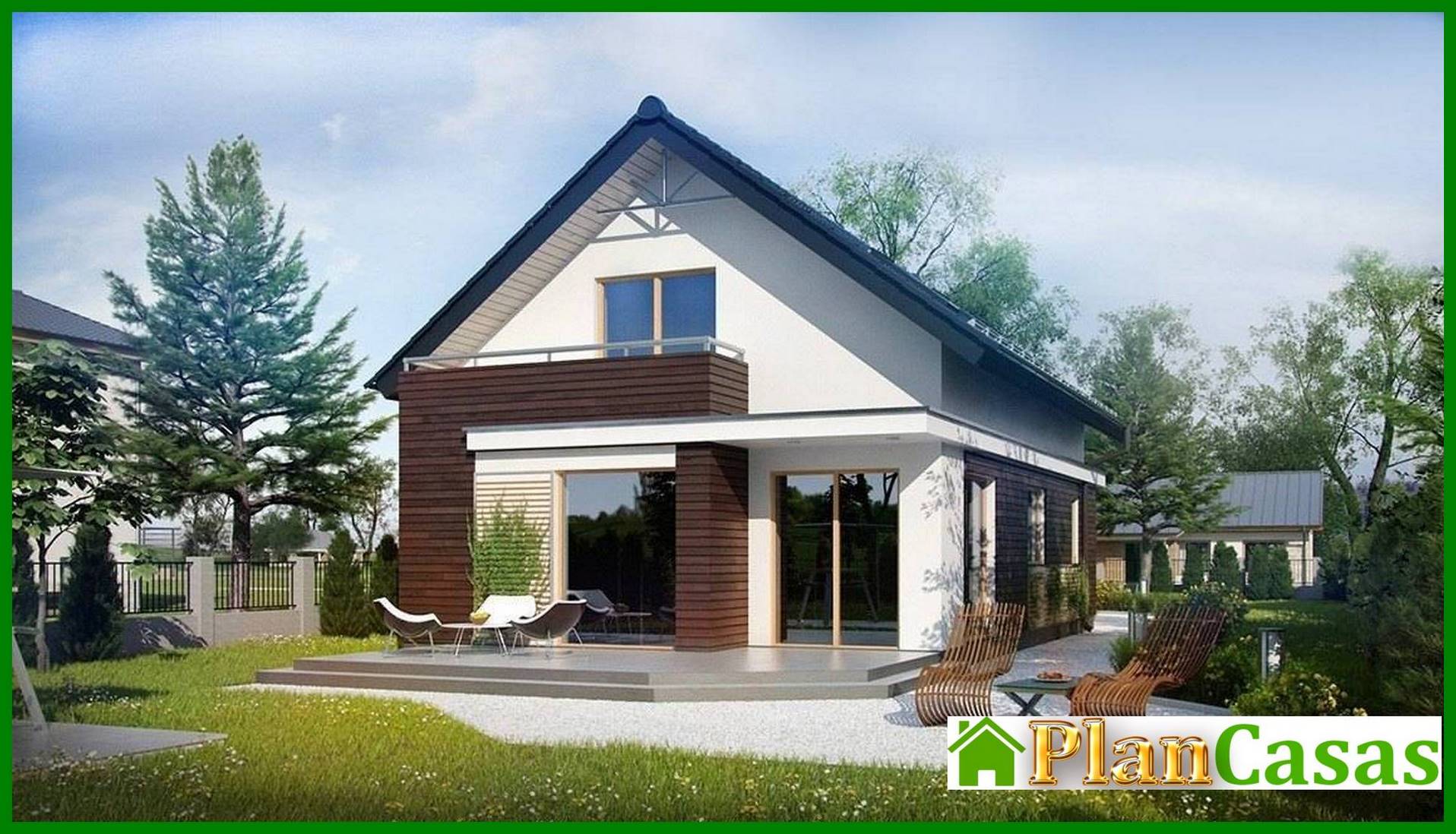 Visualization gallery - Project of a house with an attic for a narrow plot