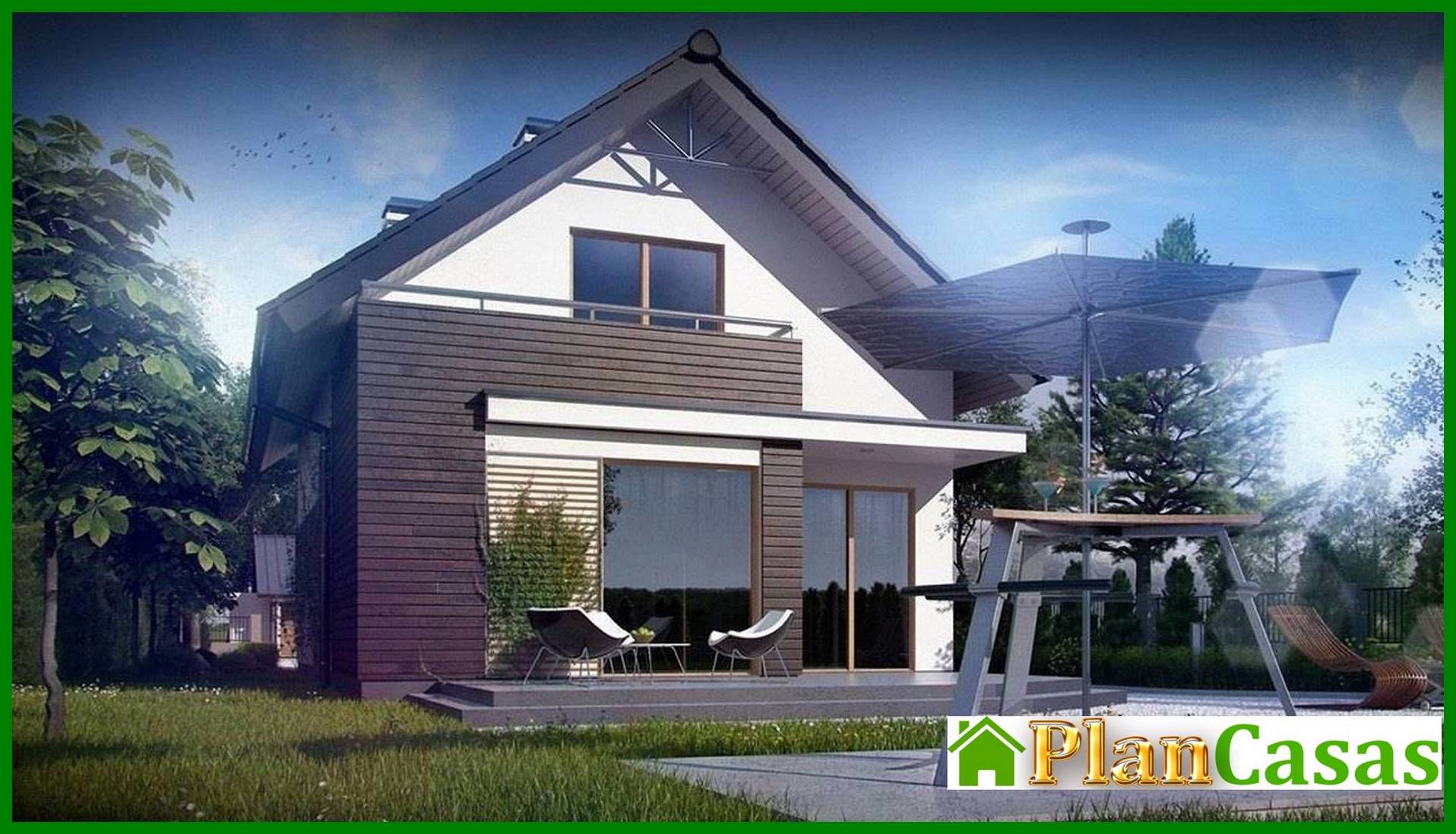 Visualization gallery - Project of a house with an attic for a narrow plot
