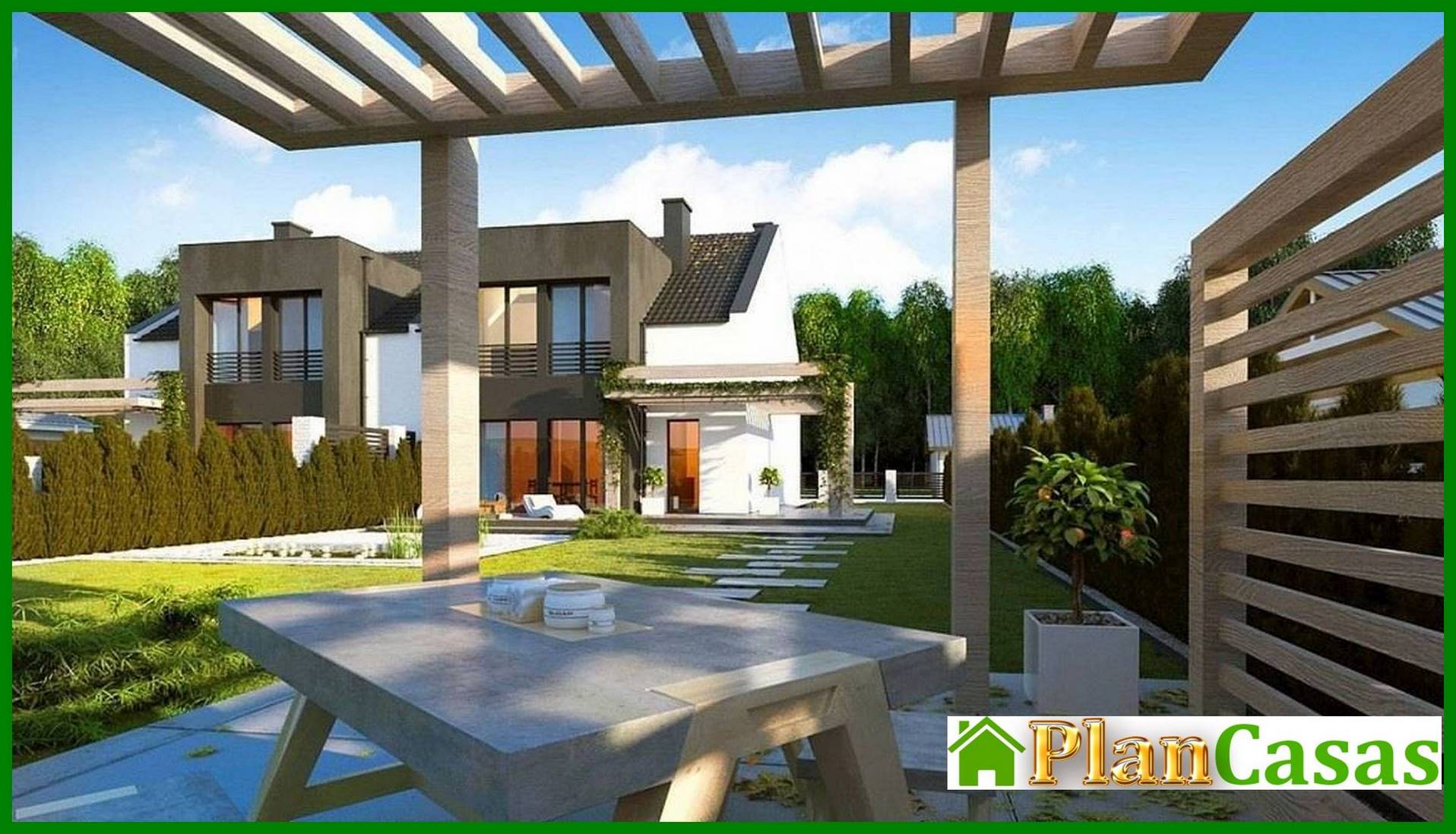 Visualization gallery - Cottage with elements of cubism in architecture