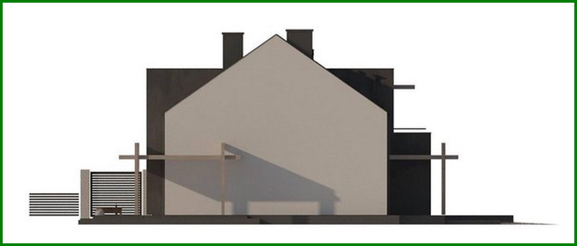 Visualization gallery - Cottage with elements of cubism in architecture