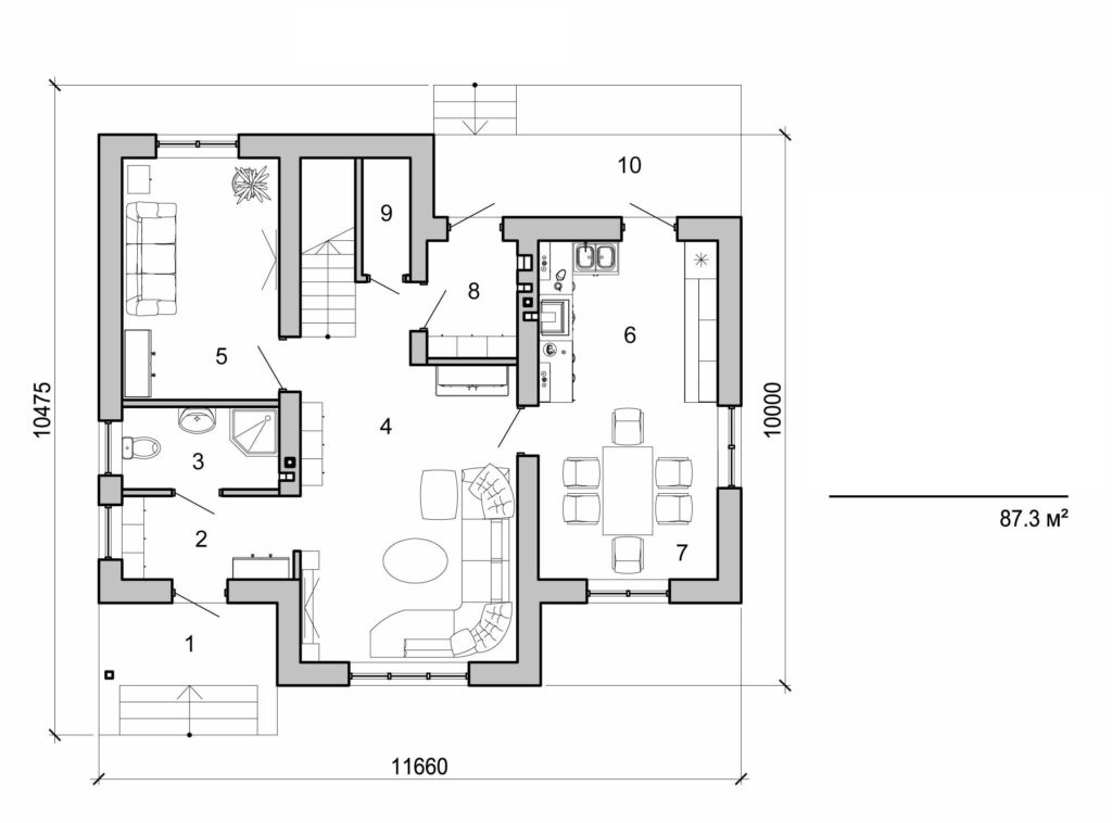 Visualization gallery - Two storey house