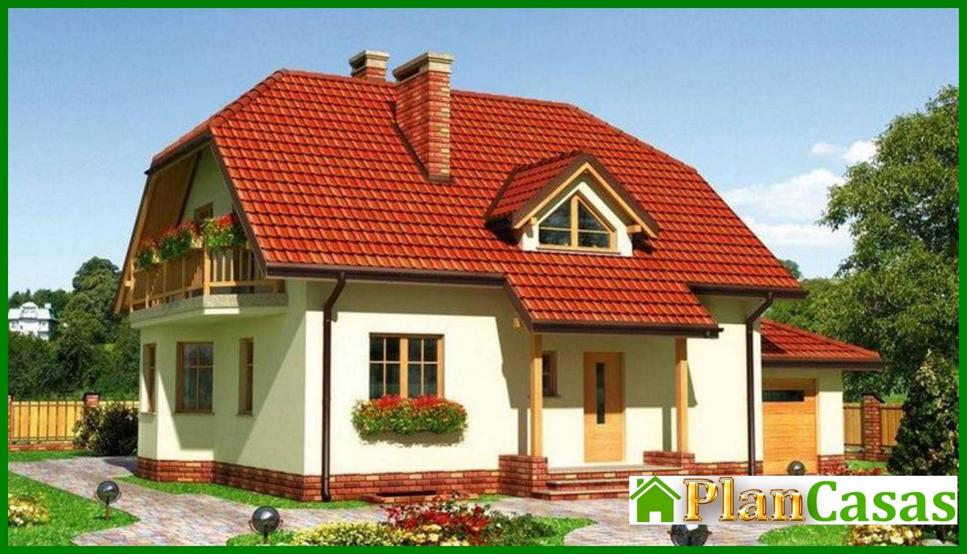 A project of a beautiful country house with an area of ​​200 m² house plan