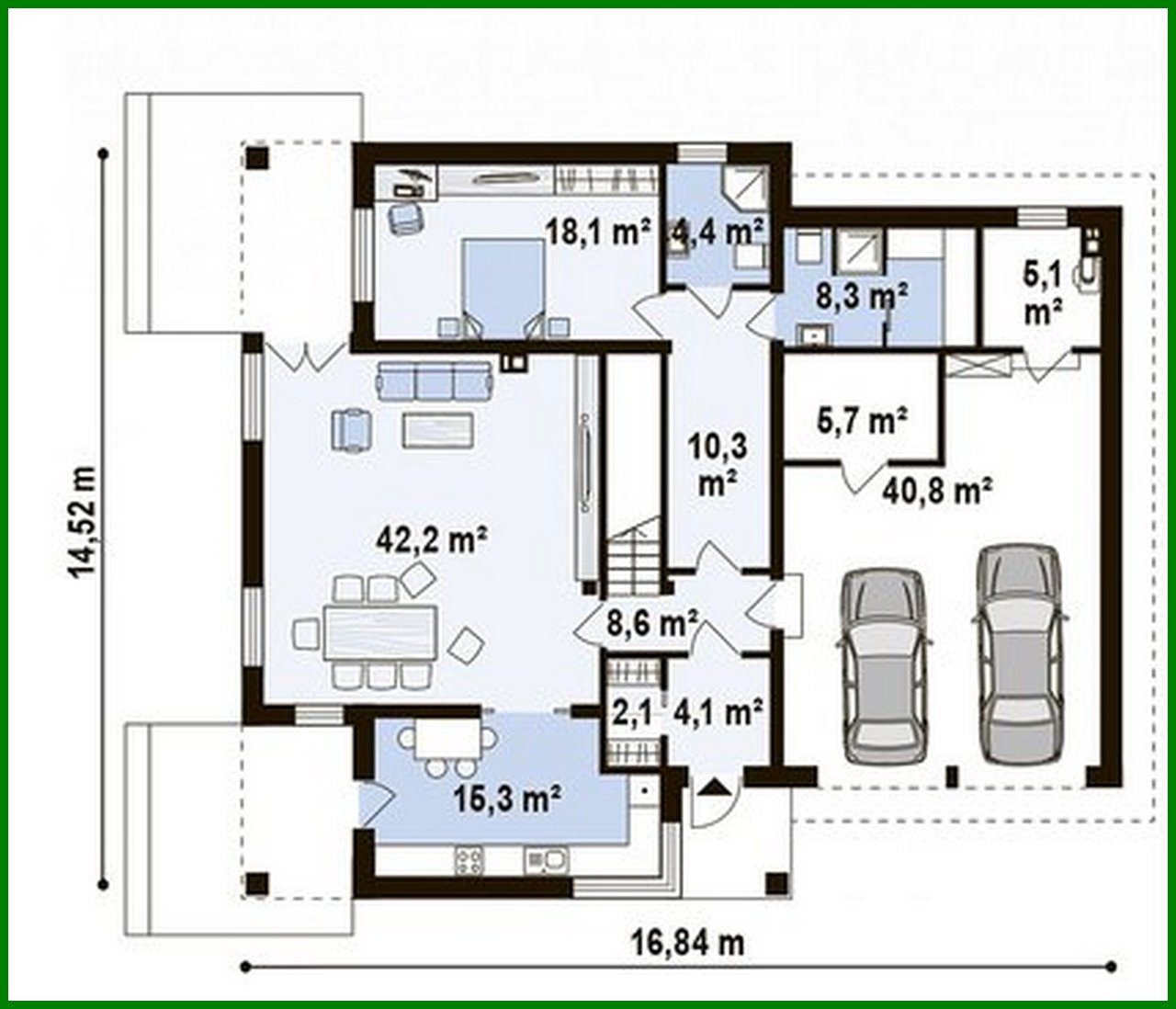 Visualization gallery - The project of a modern comfortable estate with a bathhouse on the ground floor