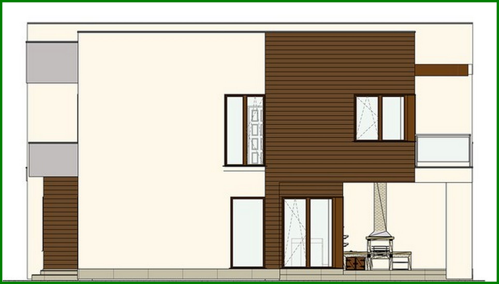 Visualization gallery - The project of a two-story residential building for two families