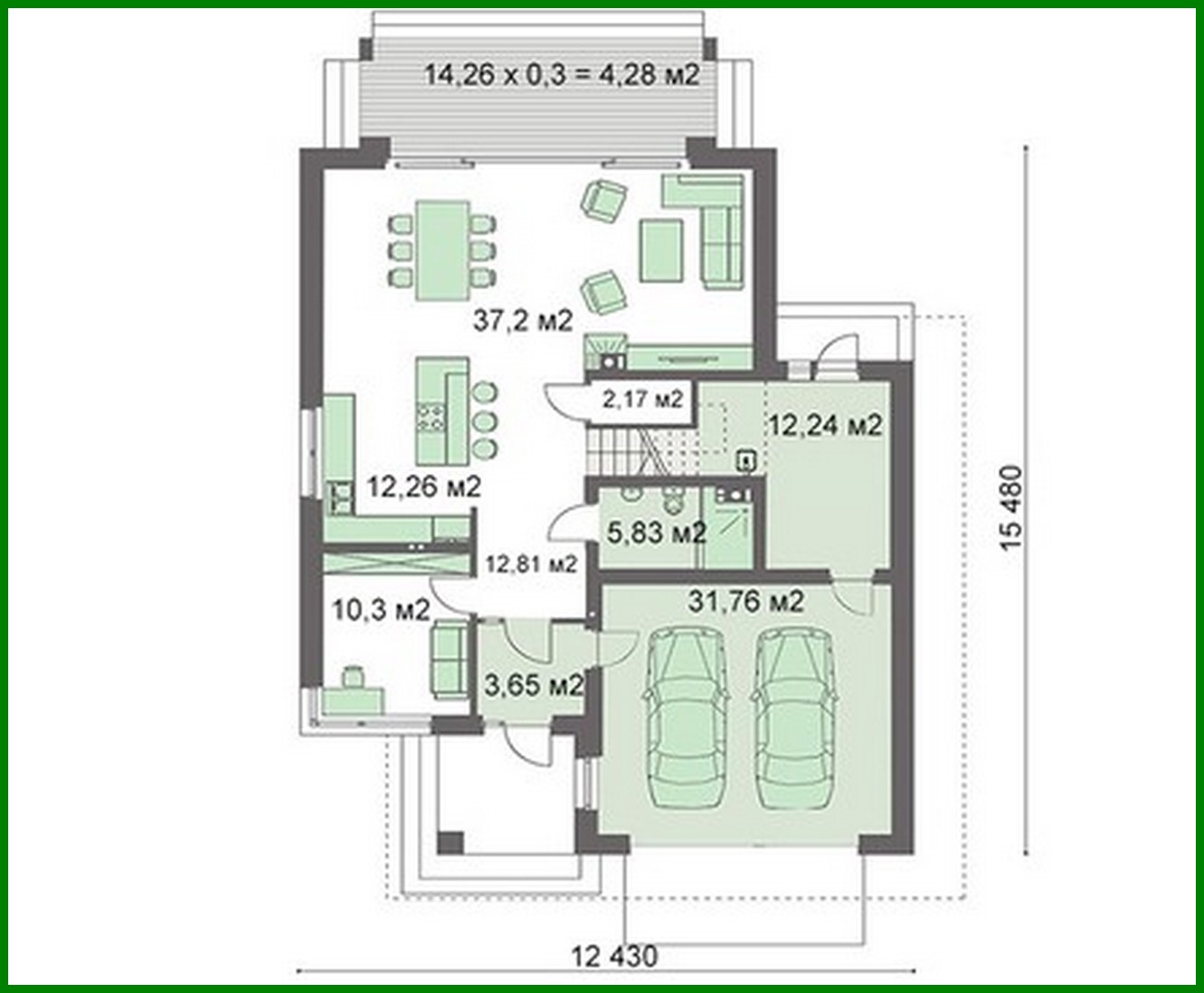 Visualization gallery - Modern residential building with an area of ​​230 m2