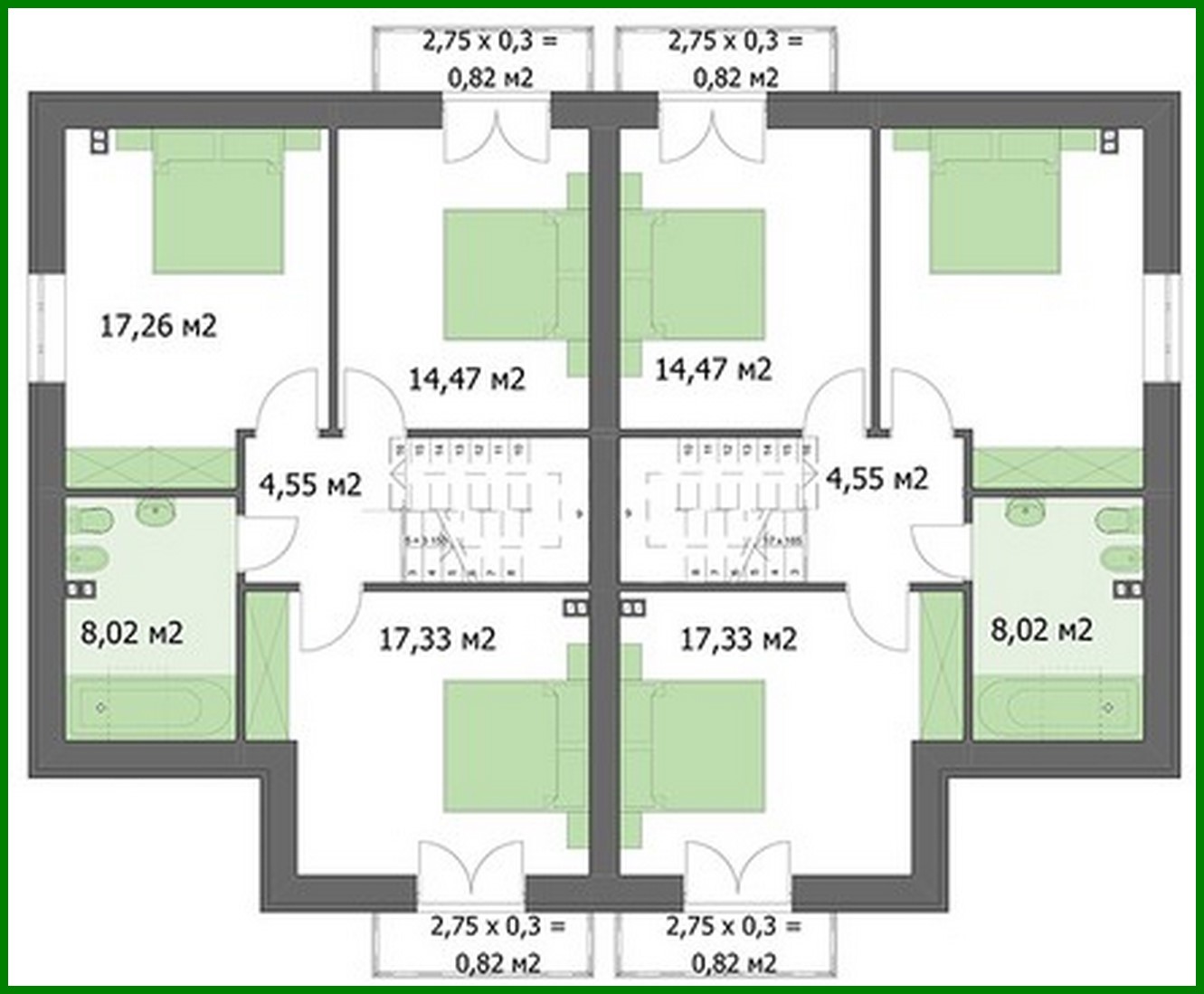 Visualization gallery - Exquisite stylish 1.5-story cottage