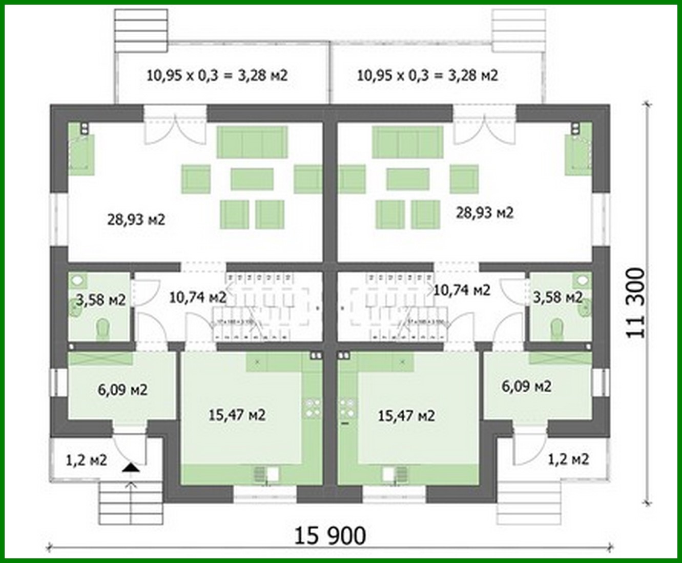 Visualization gallery - Exquisite stylish 1.5-story cottage