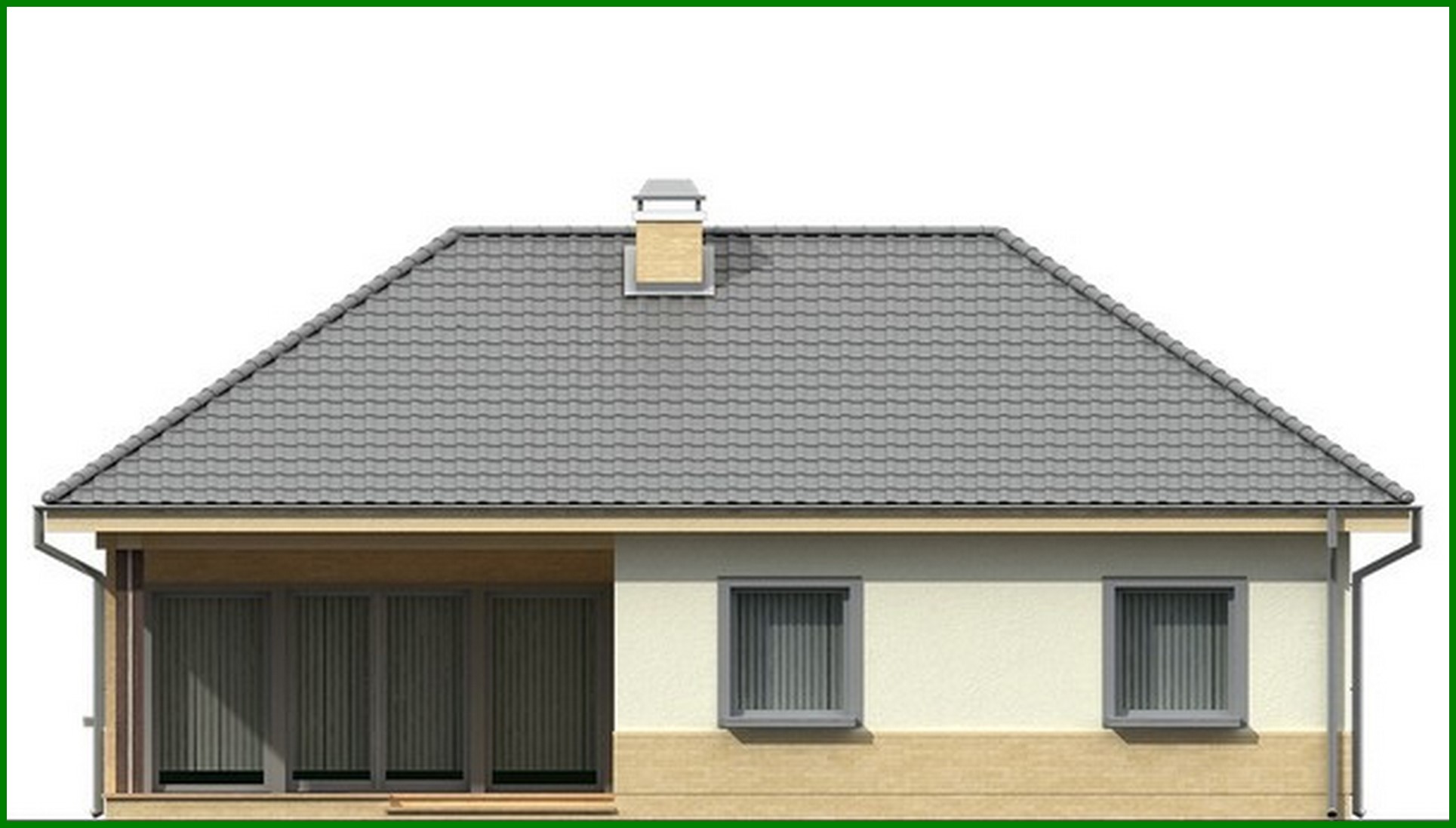 Visualization gallery - House project with a corner window in the kitchen