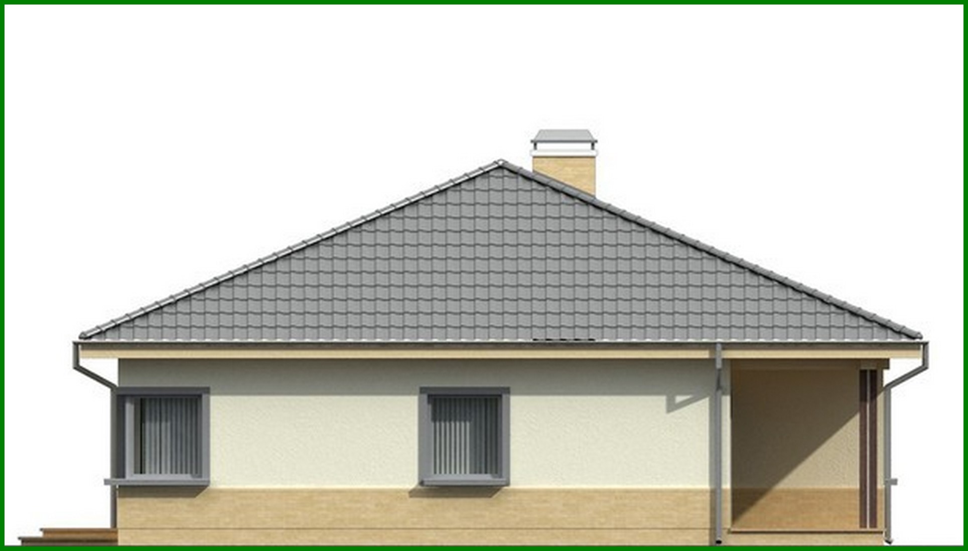 Visualization gallery - House project with a corner window in the kitchen