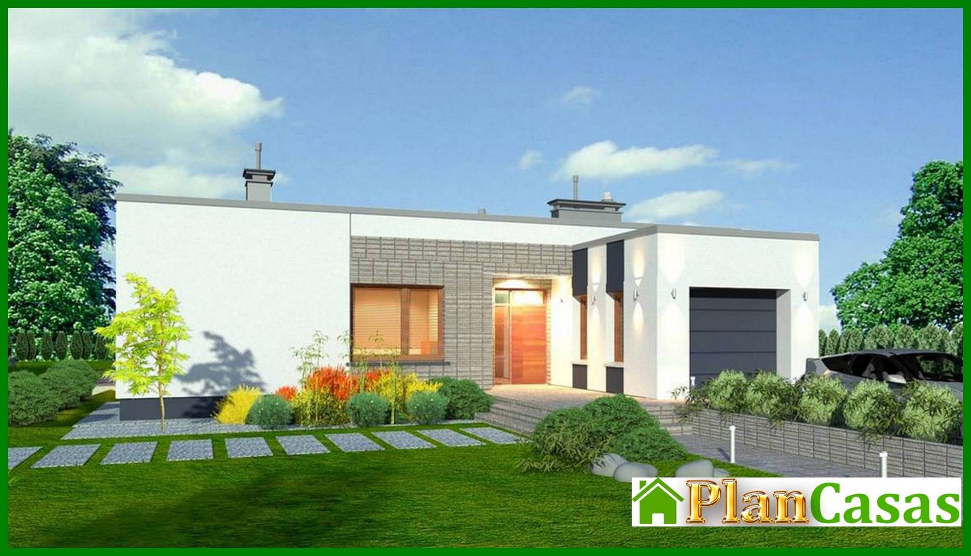 Visualization gallery - One-story apartment building with a spacious living room