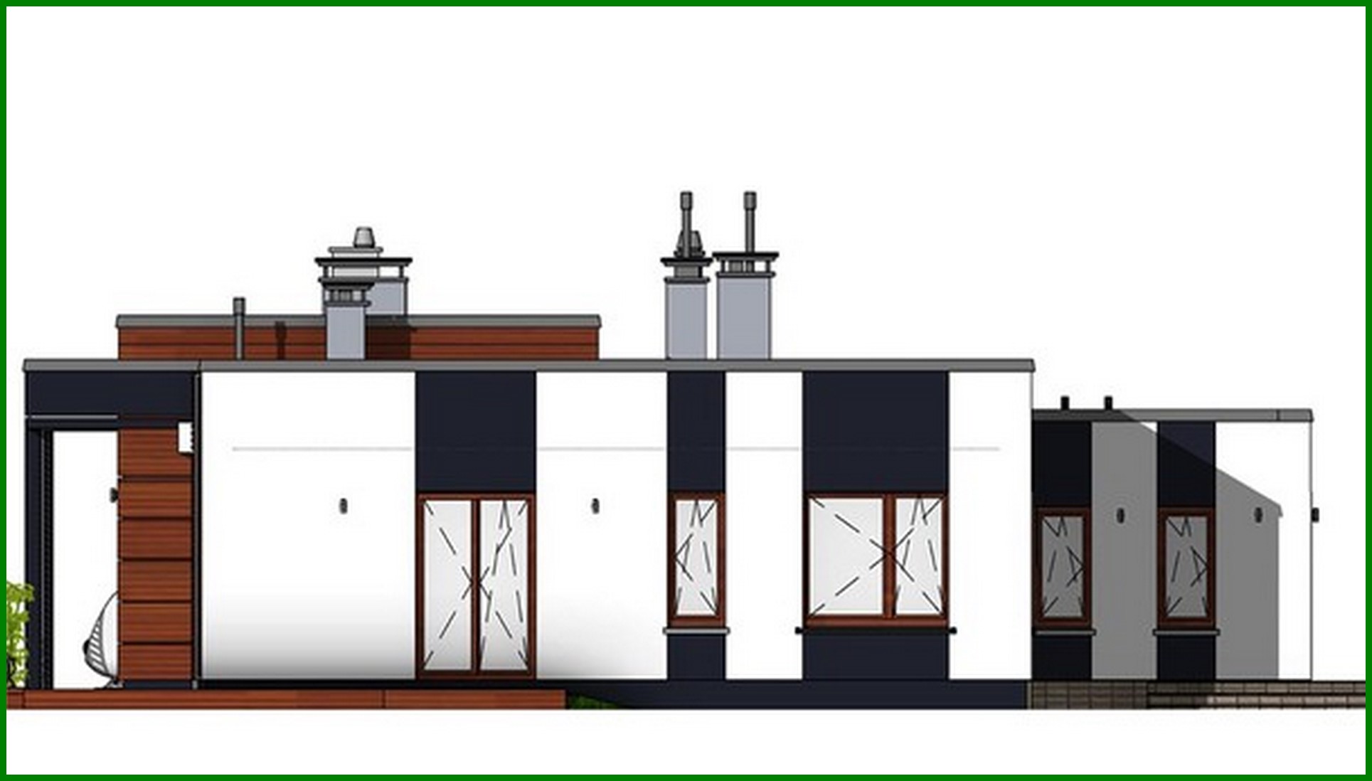 Visualization gallery - One-story apartment building with a spacious living room