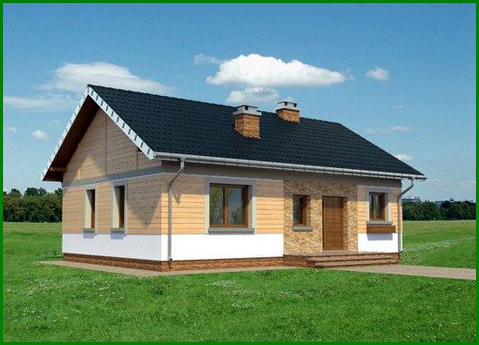 Visualization gallery - Small house with four living rooms