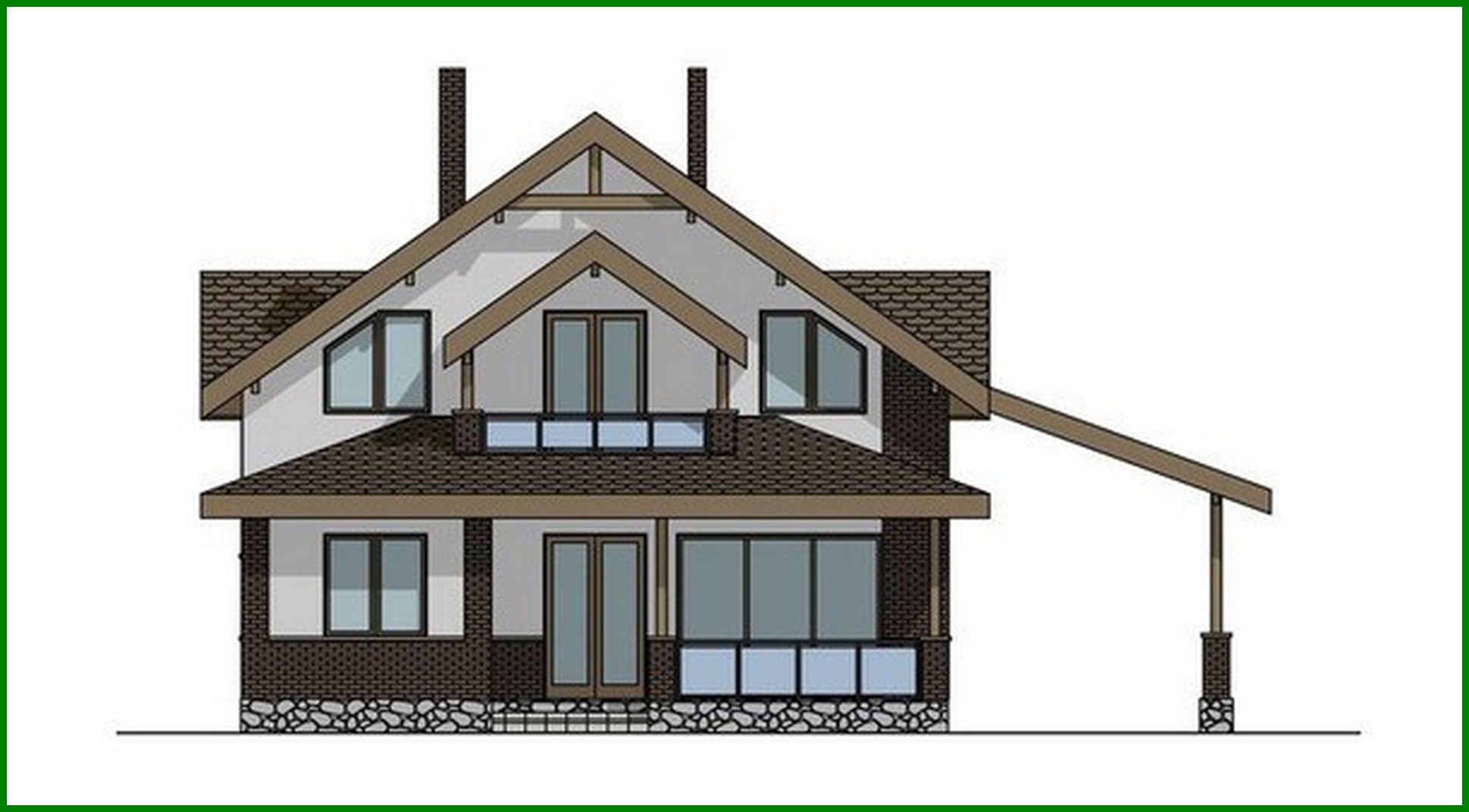 Visualization gallery - Comfortable attic house with a spacious terrace