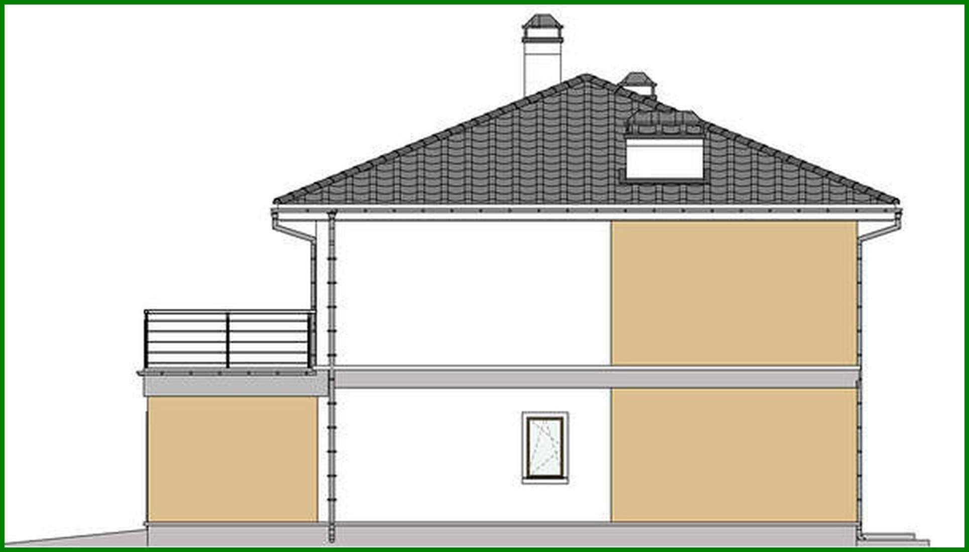 Visualization gallery - Project of a two-story cottage in bright colors with a spacious terrace