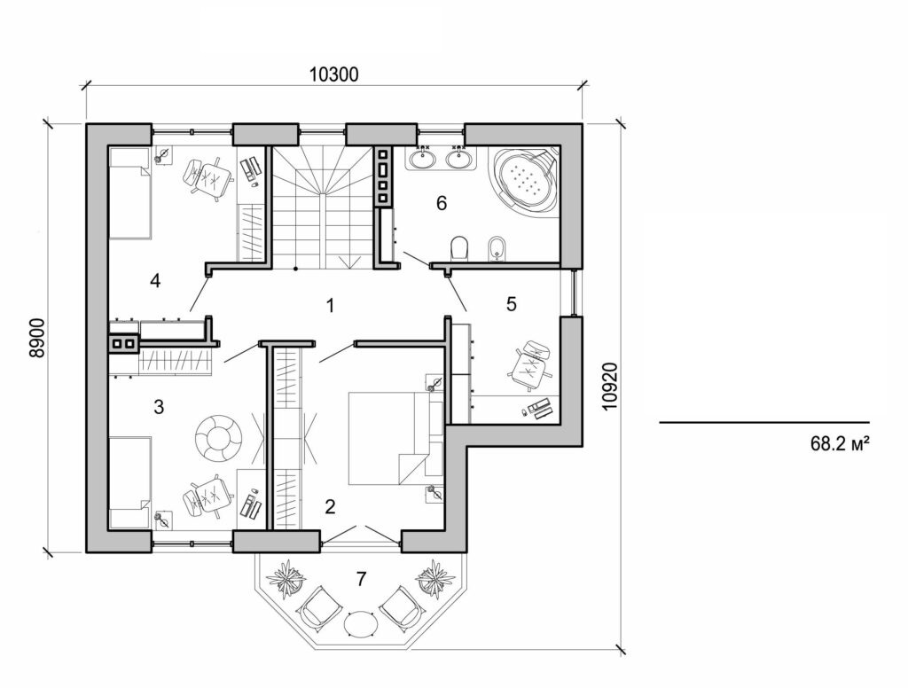 Visualization gallery - Two storey cottage