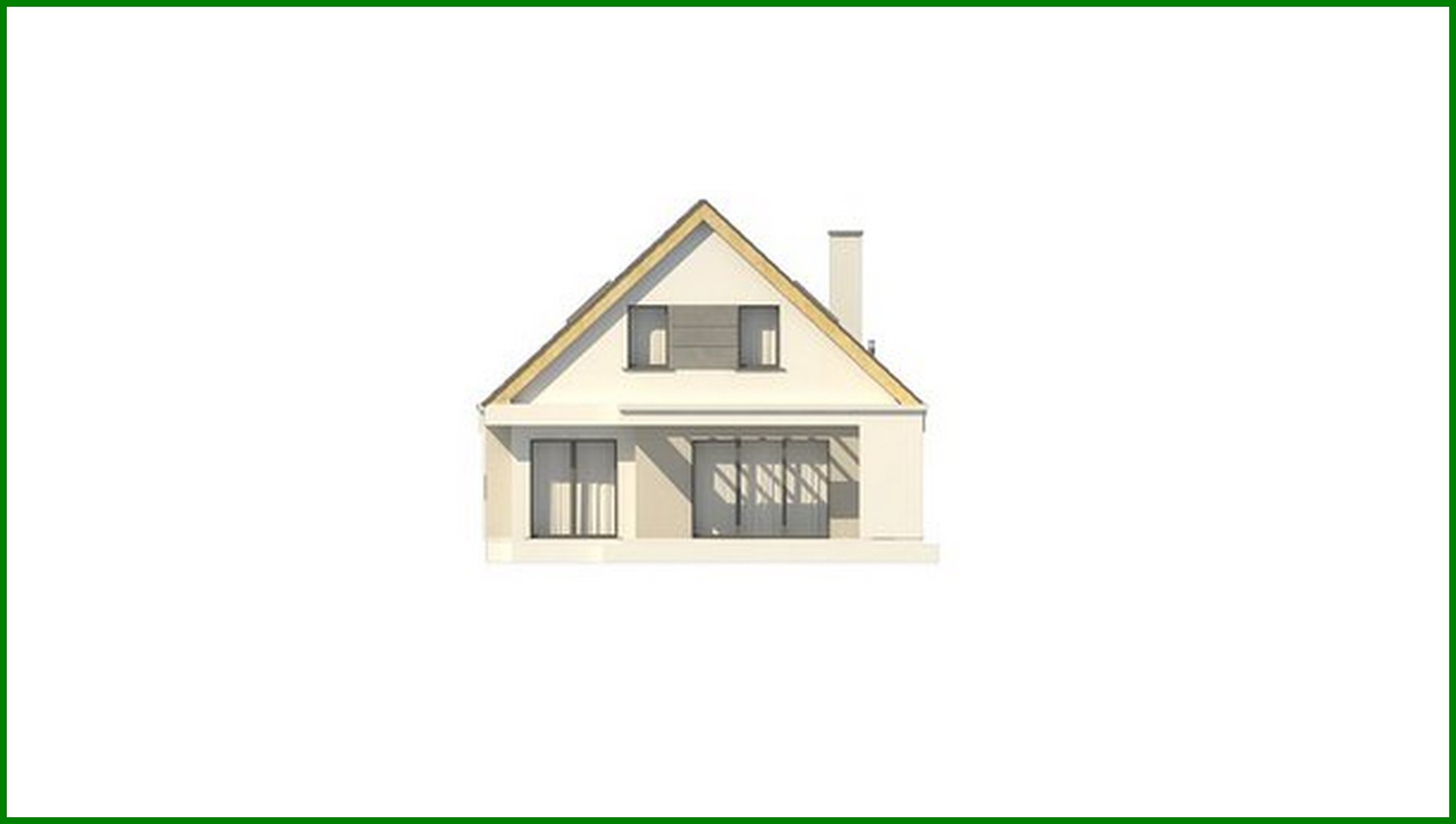 Visualization gallery - Modern project of a house with an attic for a narrow plot