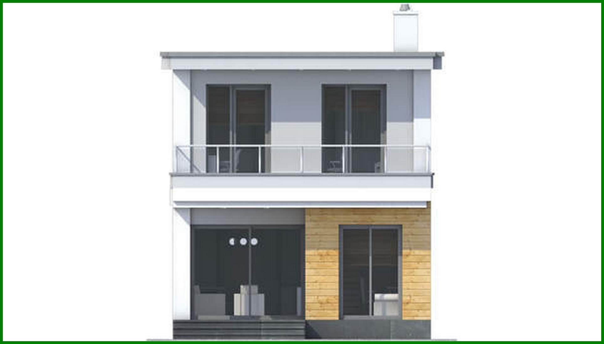 Visualization gallery - Project of a two-story house for a narrow plot