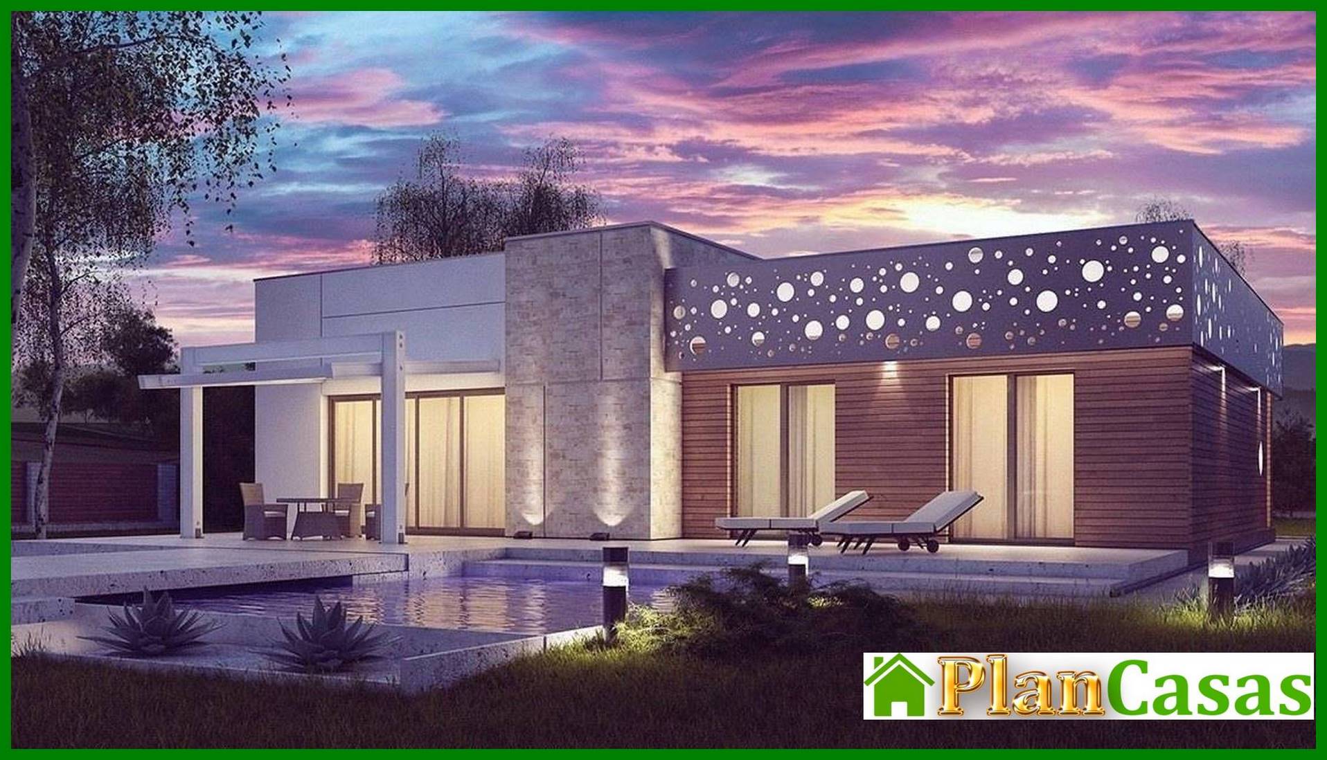 Visualization gallery - The project of a one-story cottage in a modern style