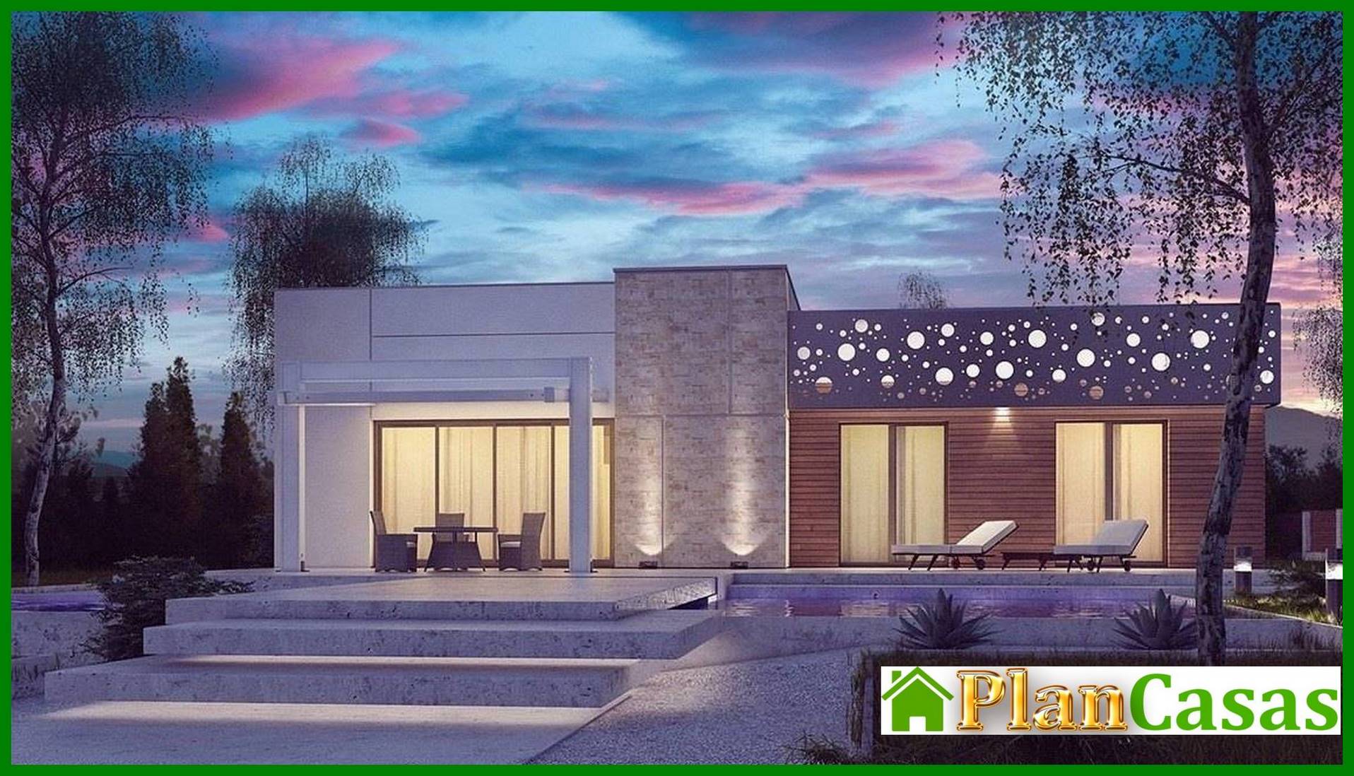 Visualization gallery - The project of a one-story cottage in a modern style