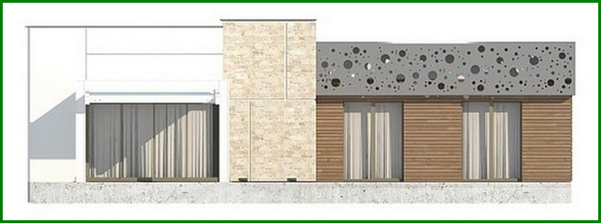 Visualization gallery - The project of a one-story cottage in a modern style