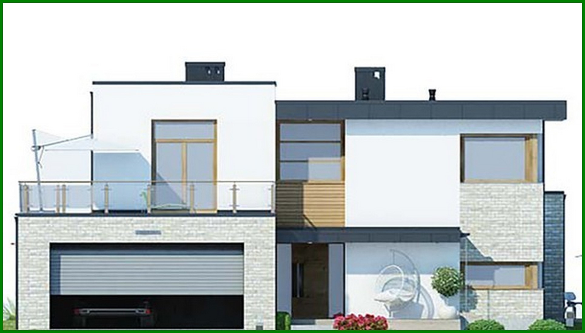 Visualization gallery - Stylish house with spacious verandas and terraces