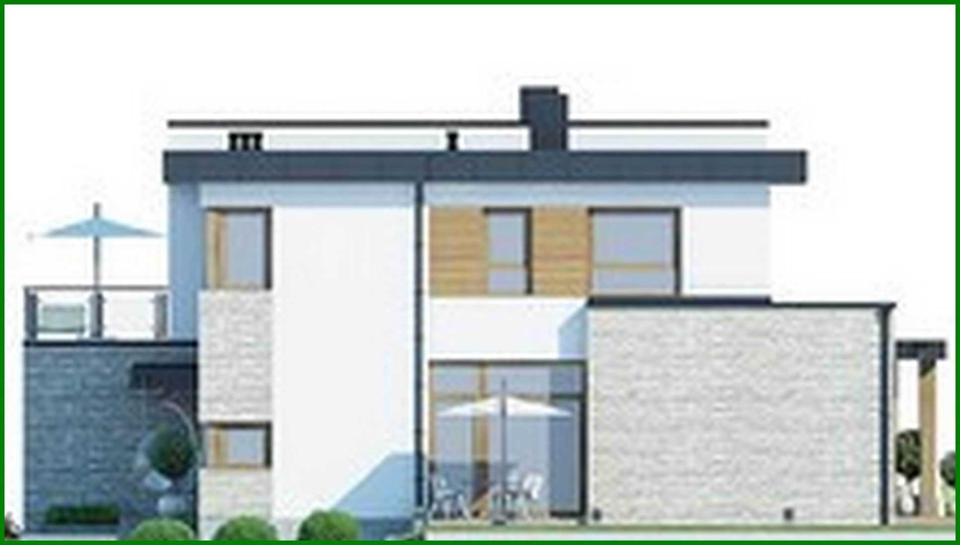 Visualization gallery - Stylish house with spacious verandas and terraces