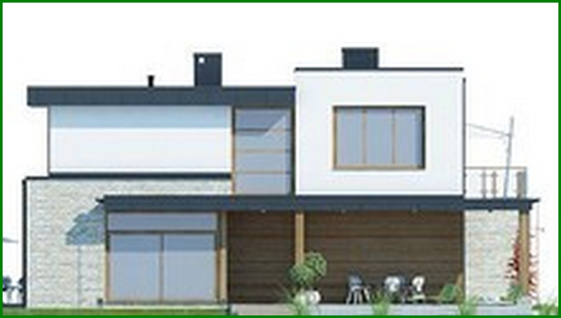 Visualization gallery - Stylish house with spacious verandas and terraces