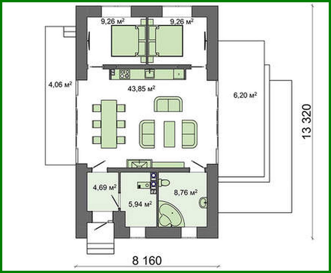 Visualization gallery - Beautiful 2 bedroom apartment project