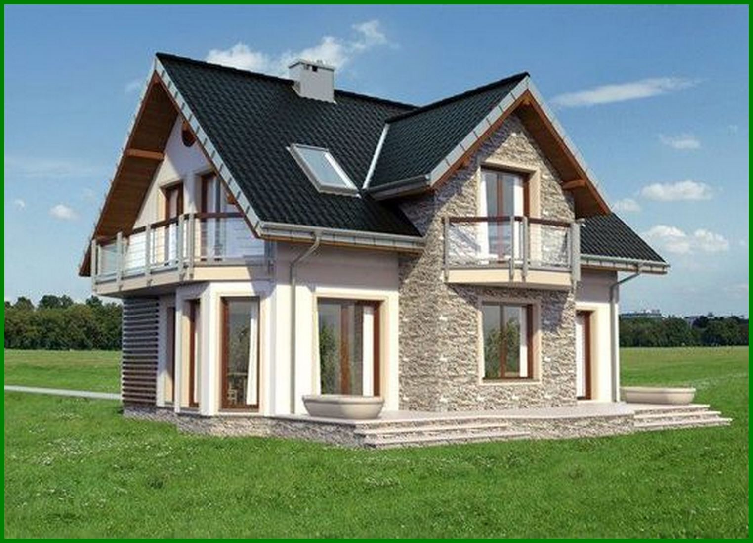 Visualization gallery - Traditional house project with attic up to 150 m²