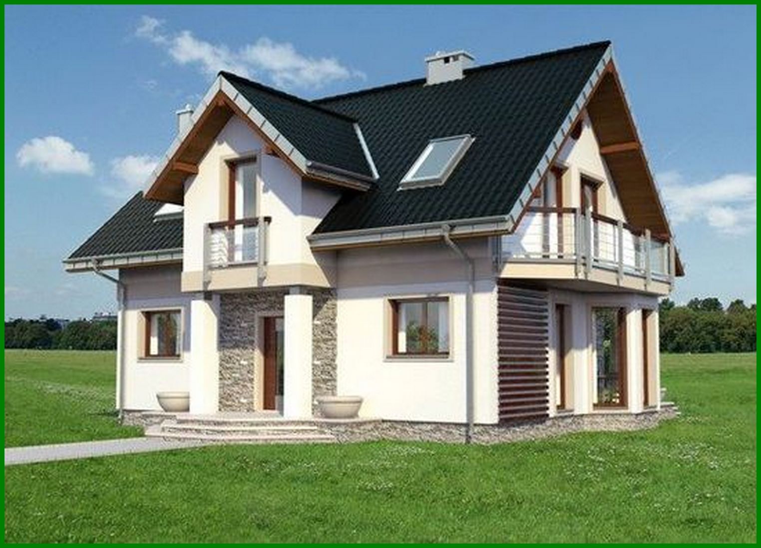 Visualization gallery - Traditional house project with attic up to 150 m²