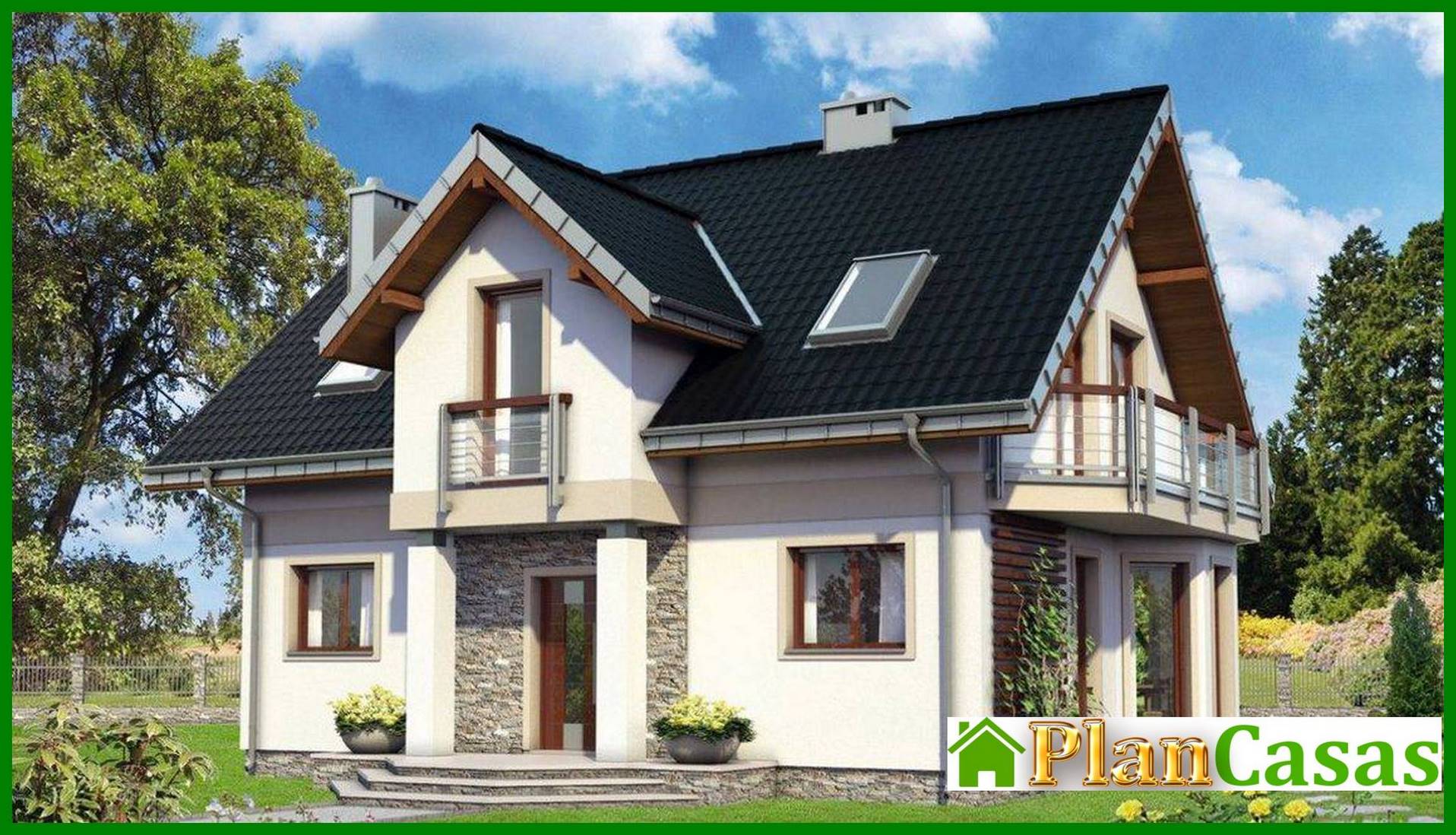 Traditional house project with attic up to 150 m² house plan