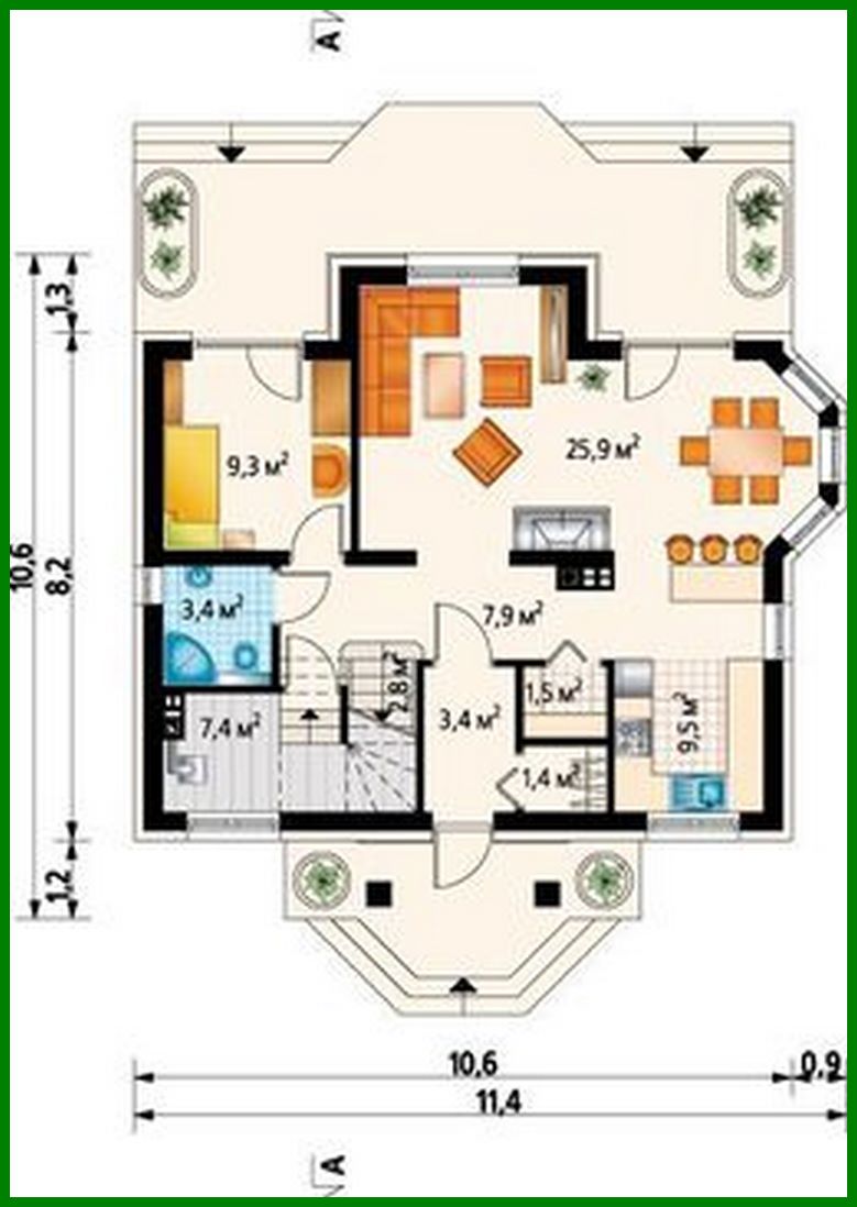 Visualization gallery - Traditional house project with attic up to 150 m²