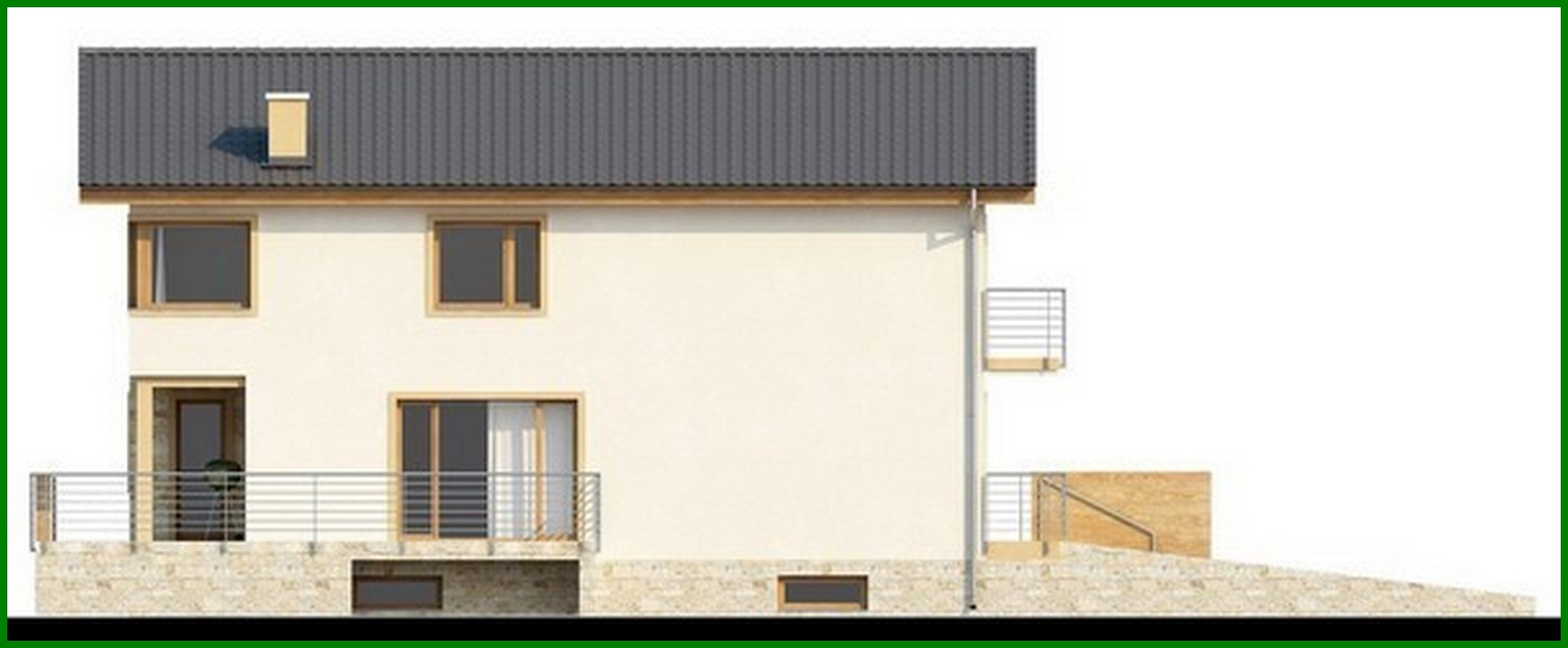 Visualization gallery - The project of a two-story house with a basement