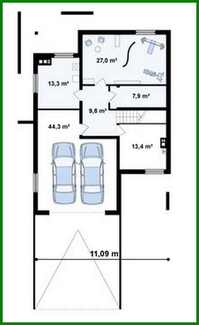 Visualization gallery - The project of a two-story house with a basement