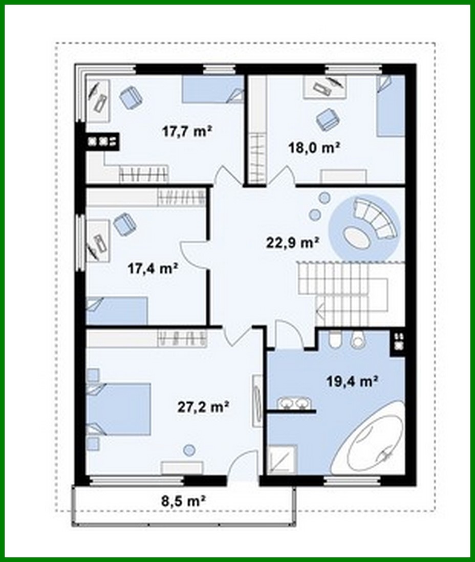 Visualization gallery - The project of a two-story house with a basement