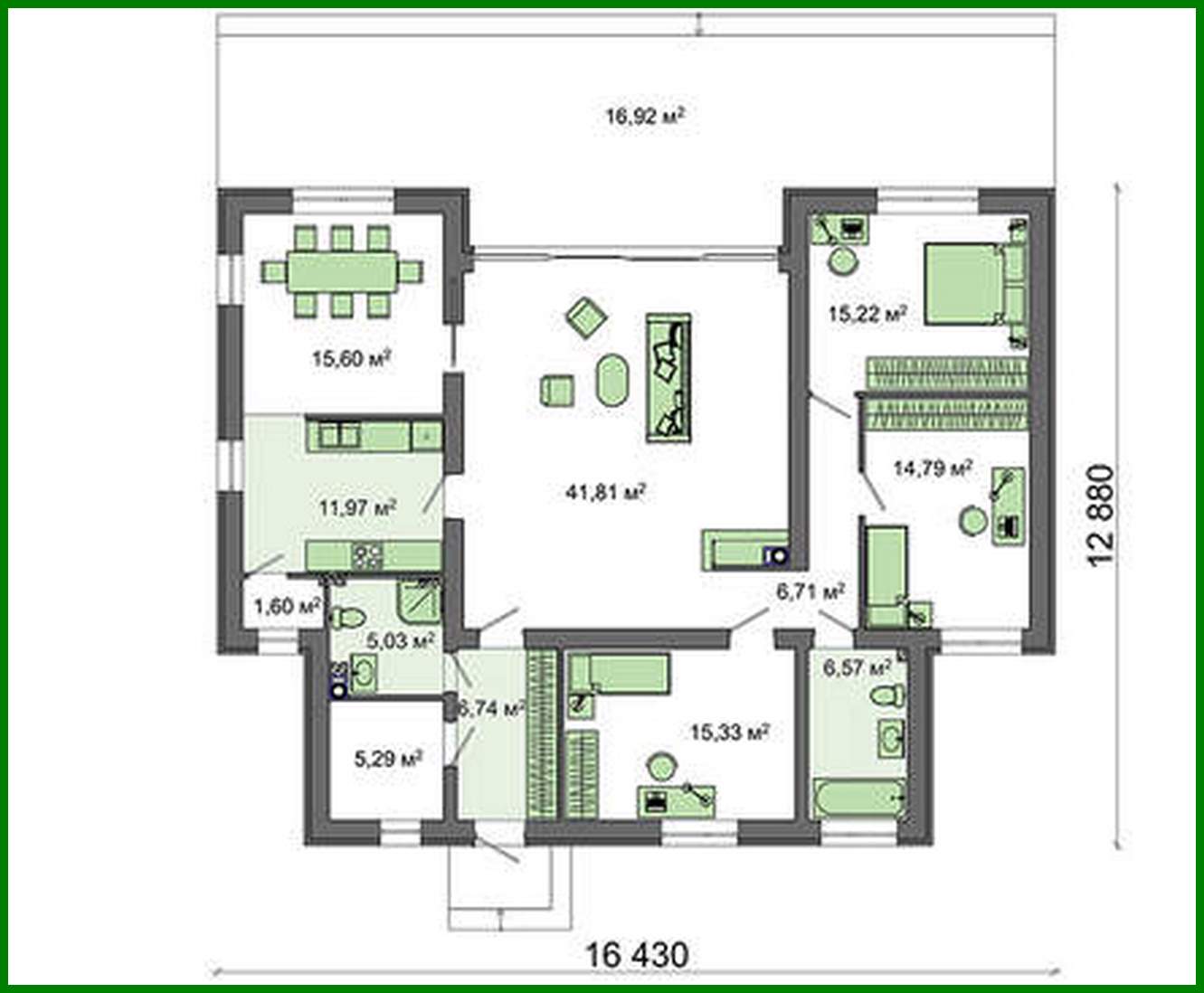 Visualization gallery - Project of a modern house with a spacious living room