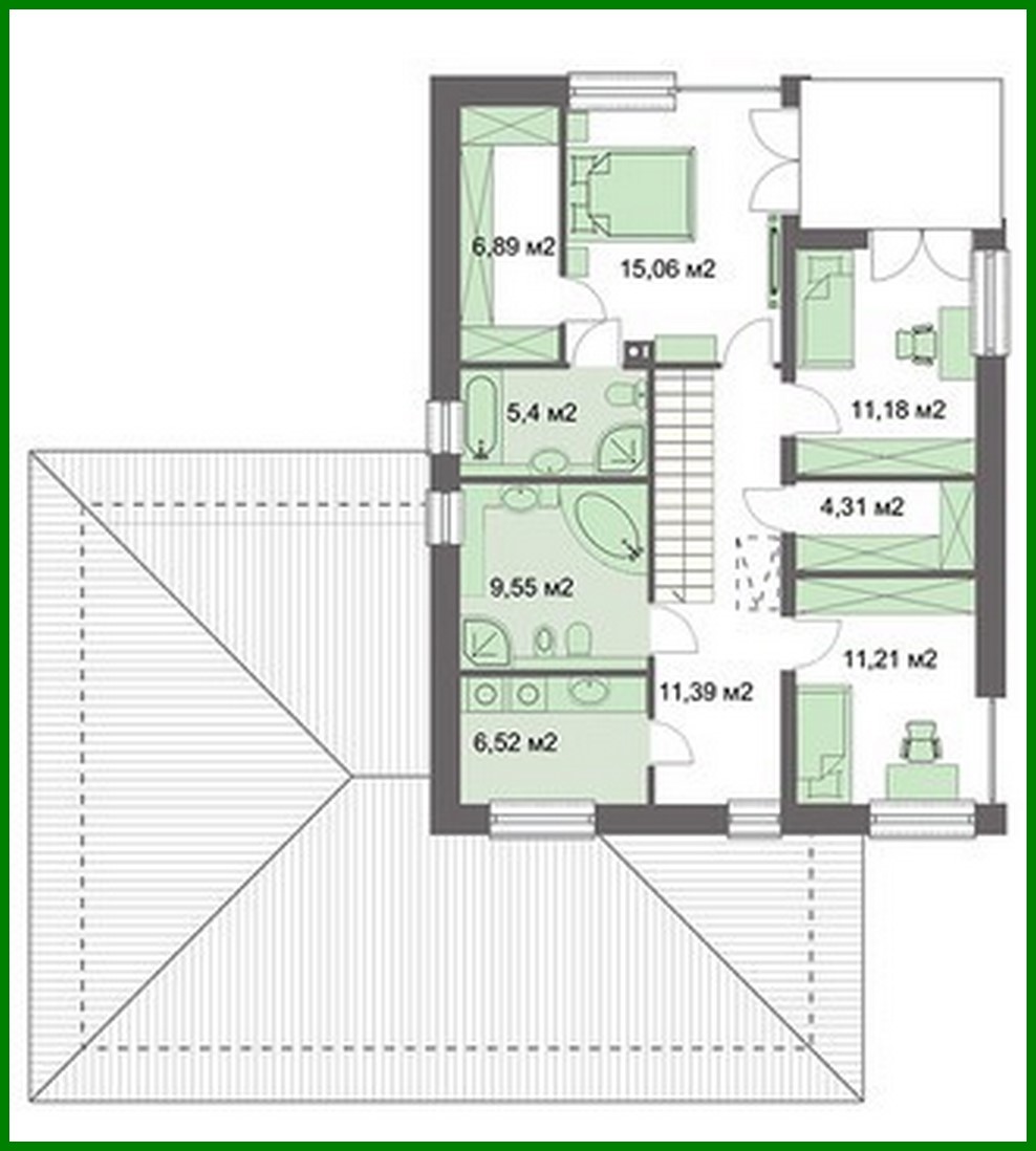 Visualization gallery - Stylish modern mansion with a beautiful balcony